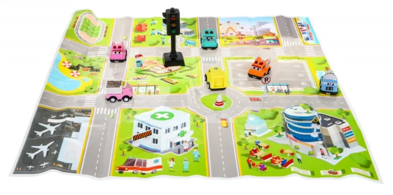 Set 6 Autića S Gradskom Podlogom I Semaforom 3+ 3
