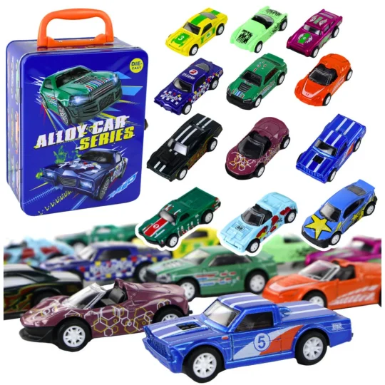 Set Autića S Pogonom Na Trenje, 12 Komada, 1:64 1