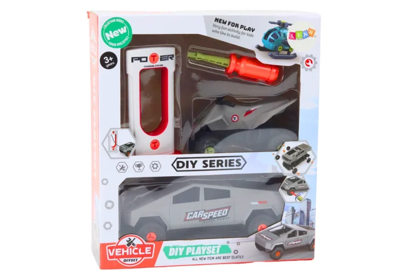Set Automobila I Quada Za Rastavljanje, Sivi, S Odvijačem 5