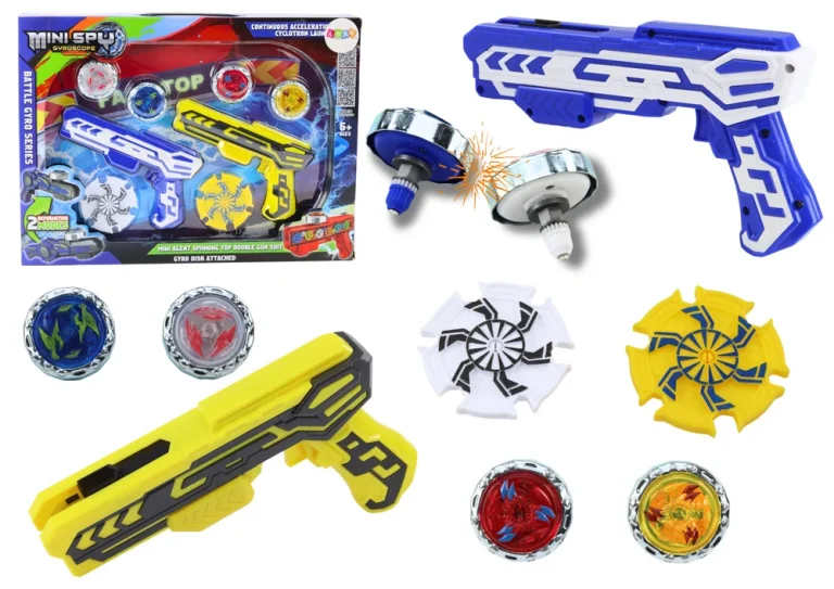 Set Bacača S 4 Metalna Diska, Plavo žuta Svjetla 1