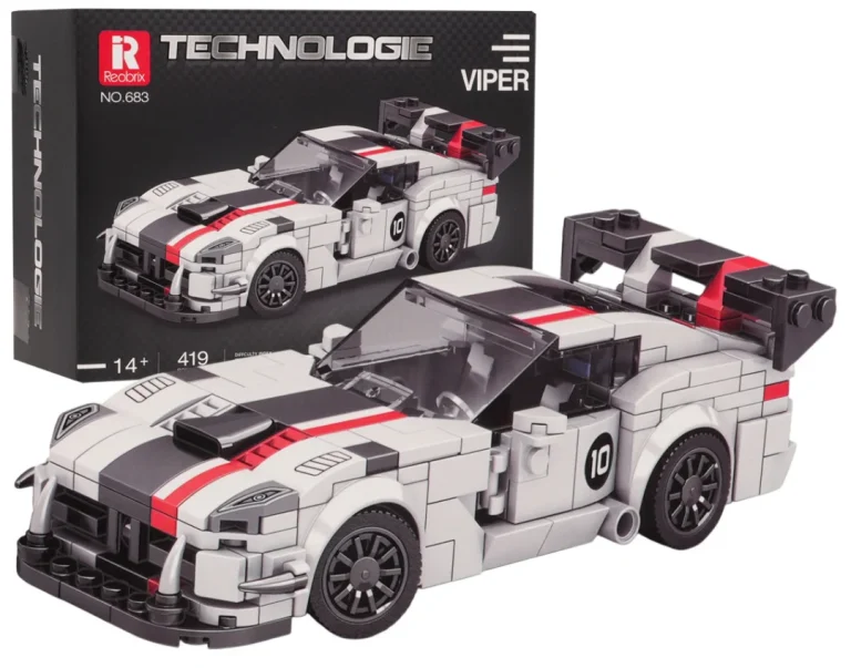 Set Bijelih Kockica Sportski Automobil Viper, 419 Dijelova 1