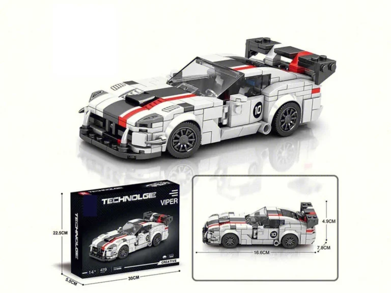 Set Bijelih Kockica Sportski Automobil Viper, 419 Dijelova 3