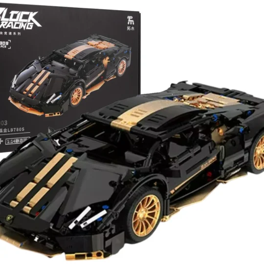 Set Crno Zlatnih Kockica Sportski Automobil 1:14, 1309 Dijelova 1