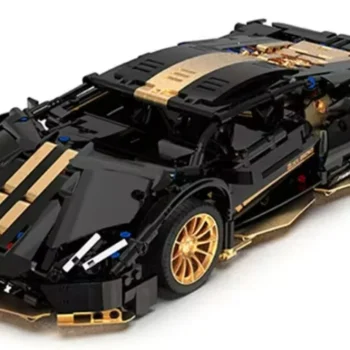 Set Crno Zlatnih Kockica Sportski Automobil 1:14, 1309 Dijelova 2