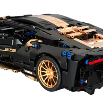 Set Crno Zlatnih Kockica Sportski Automobil 1:14, 1309 Dijelova 3