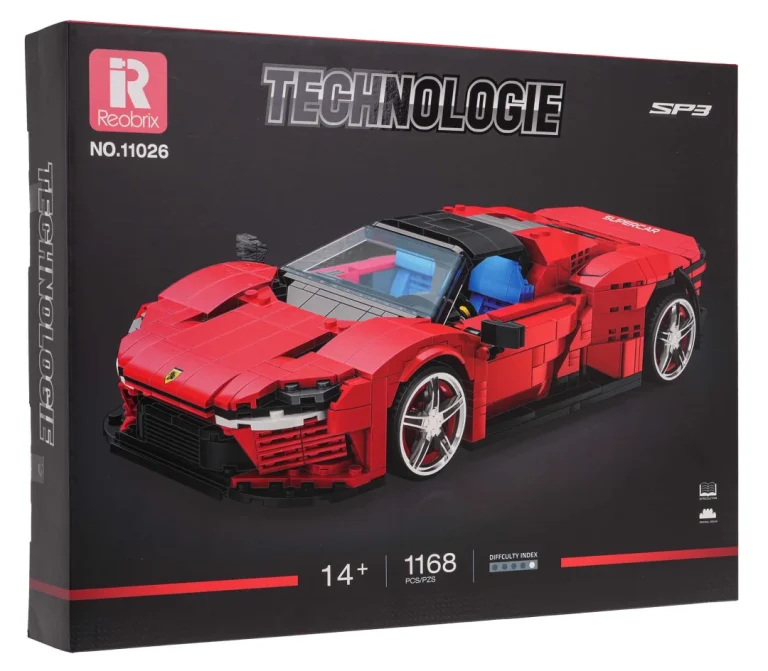 Set Crvenih Kockica Sportski Automobil Sp3, 1168 Dijelova 5
