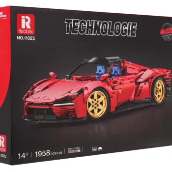 Set Crvenih Tehničkih Kockica Sportski Automobil, 1958 Dijelova 9
