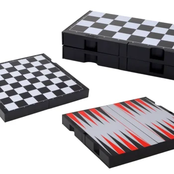 Set Društvenih Igara 3u1, Magnetska Ploča, šah Dama Backgammon 2