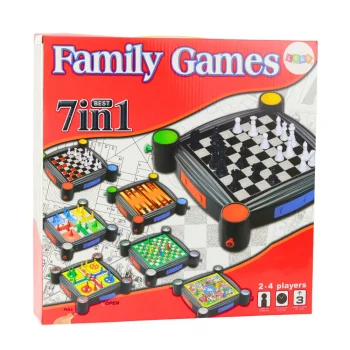 Set Društvenih Igara 7 U 1 S Ugrađenim Kockicama 4