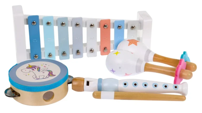 Set Drvenih Glazbenih Instrumenata Pastelni 3+ 4