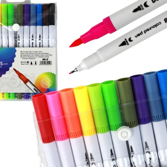Set Dvostranih Markera U Organizatoru, 12 Komada 1