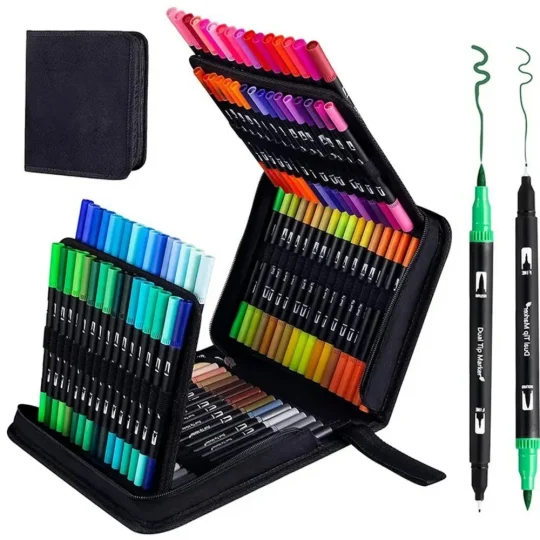 Set Dvostranih Vodootpornih Markera, 120 Komada 1