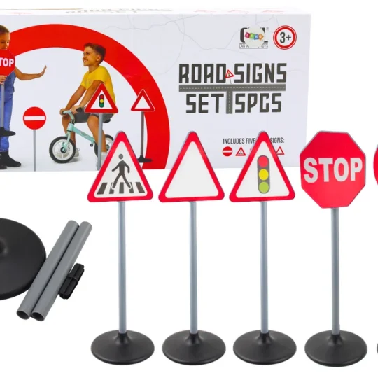 Set Edukativnih Prometnih Znakova Upozorenja, 5 Komada, 70 Cm 1