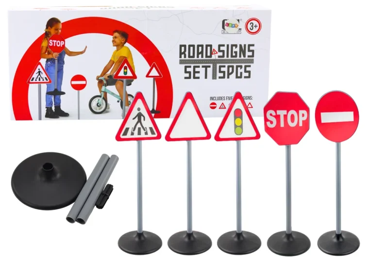 Set Edukativnih Prometnih Znakova Upozorenja, 5 Komada, 70 Cm 1