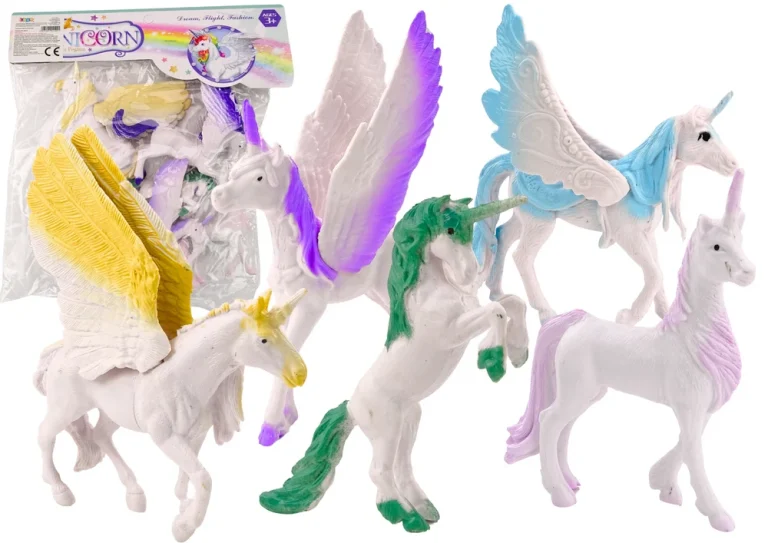 Set Figurica Jednoroga Pegaza Bijela Magija 6 Kom 1