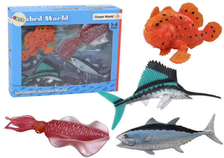 Set Figurica Oceanskih Riba I Lignji 4 Dijela 1