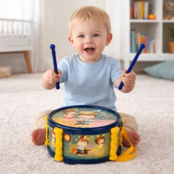 Set Glazbenih Instrumenata Za Djecu Bubanj, Truba, Zvečke I Palice 5