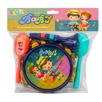 Set Glazbenih Instrumenata Za Djecu Bubanj, Truba, Zvečke I Palice 6