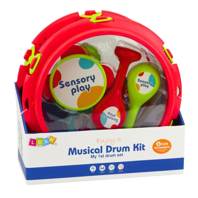Set Glazbenih Instrumenata Za Djecu, Bubanj, Zvečke, Tamburin, 6 Kom 5