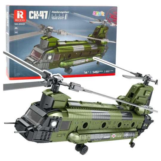 Set Građevinskih Kockica Helikopter Ch 47 Chinook 1451 Kom 1
