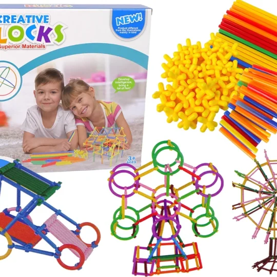 Set Građevinskih Slamki I Spojnica Za 3d Gradnju 1