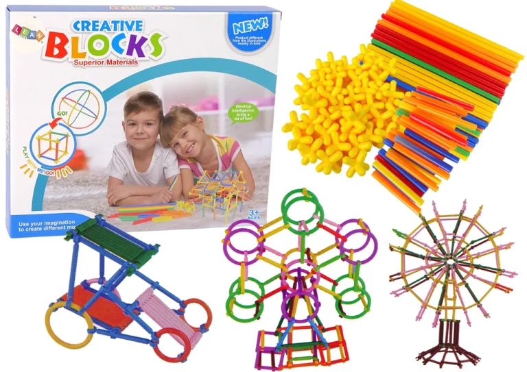 Set Građevinskih Slamki I Spojnica Za 3d Gradnju 1
