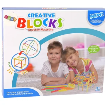 Set Građevinskih Slamki I Spojnica Za 3d Gradnju 3