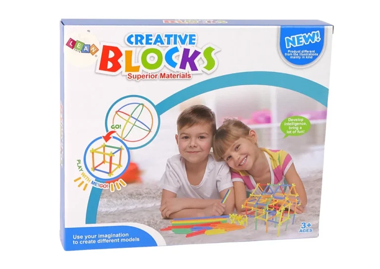 Set Građevinskih Slamki I Spojnica Za 3d Gradnju 3