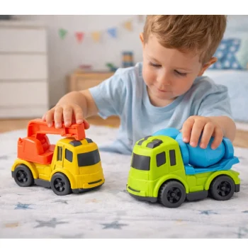 Set Građevinskih Vozila Bio Plastika, Mješalica I Kamion S Kukom, 2 Kom 6