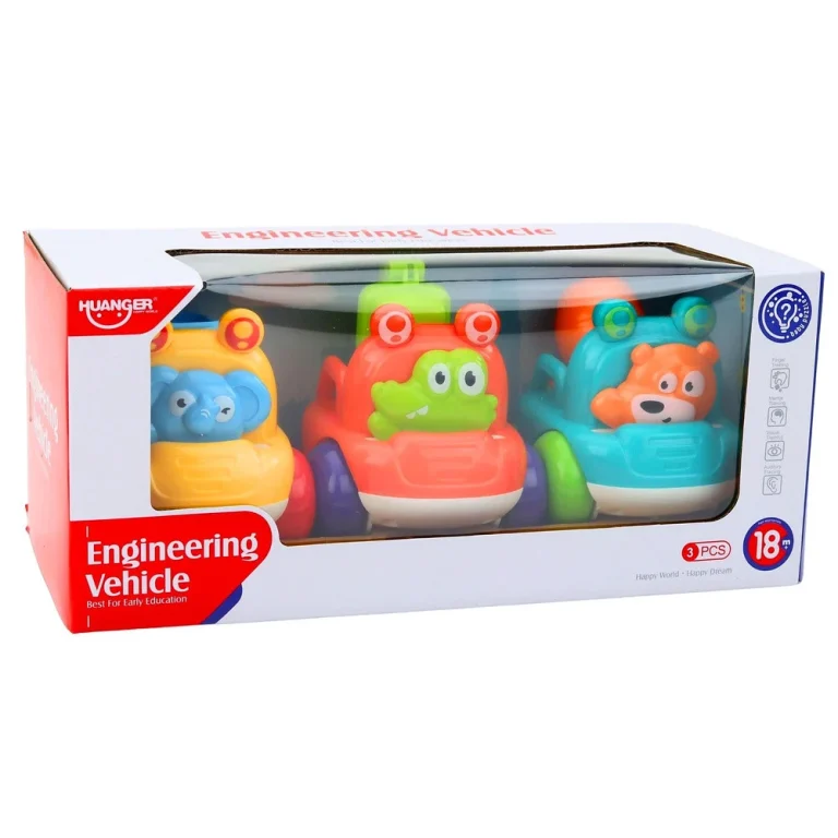 Set Građevinskih Vozila Sa životinjama 3 Kom 8