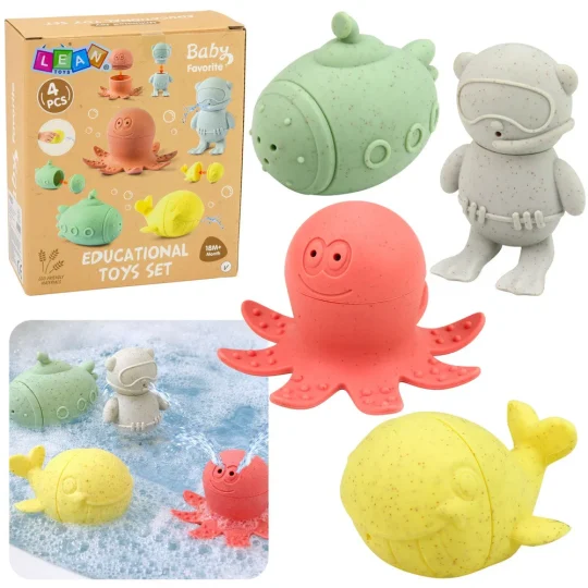 Set Gumenih Figura Za Kupanje Pastelni 4 Kom 1
