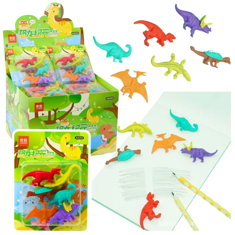 Set Gumica S Motivima Dinosaura, 6 Komada 1