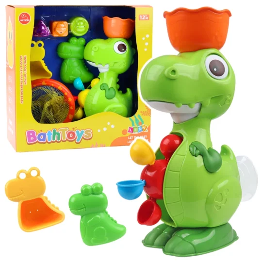 Set Igračaka Za Kupanje Dinosaur S Mrežom 8 Dijelova 1