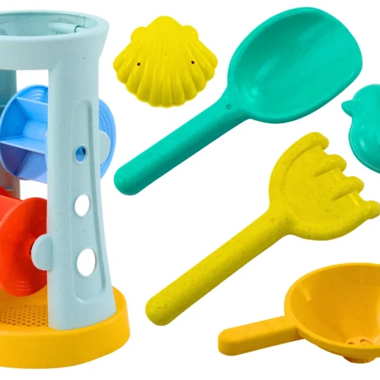 Set Igračaka Za Pijesak S Mlinom, Grabljama, Lopatom I Kalupima 1