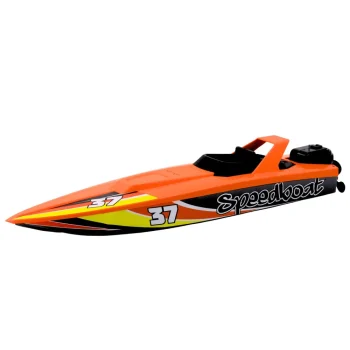 Set Kamiona S Motornim čamcem Na Navijanje, Svjetla I Zvukovi, Narančasti 4