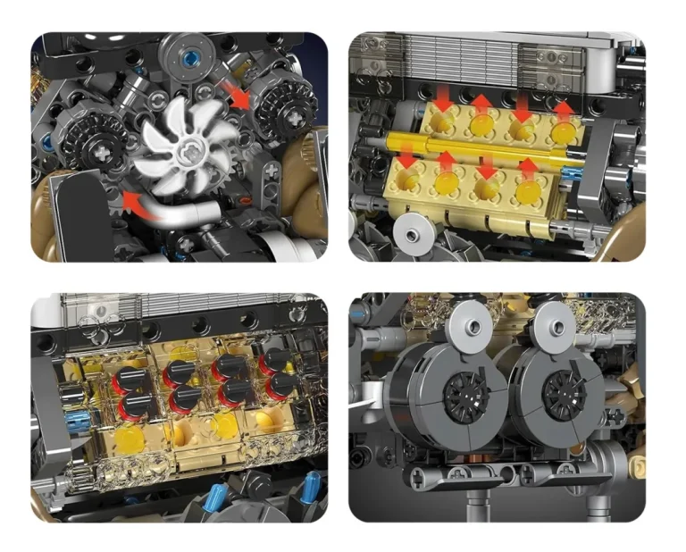 Set Kockica Motor W16, 955 Dijelova 14+ 9