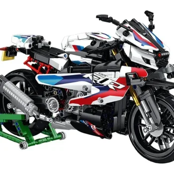 Set Kockica Bijeli Motocikl Trkač, 912 Dijelova 4