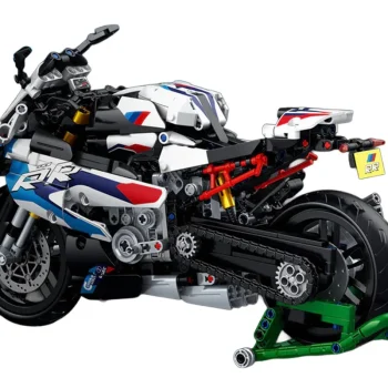 Set Kockica Bijeli Motocikl Trkač, 912 Dijelova 5
