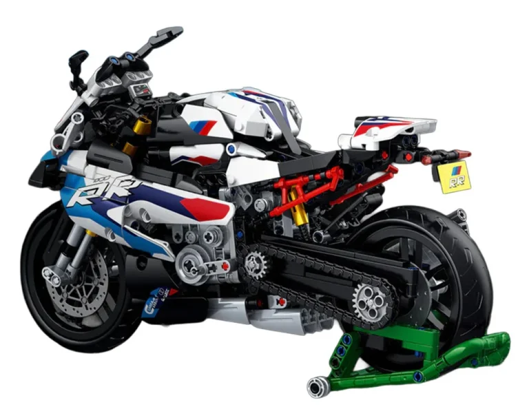 Set Kockica Bijeli Motocikl Trkač, 912 Dijelova 5