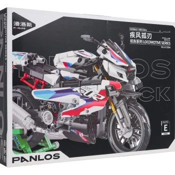 Set Kockica Bijeli Motocikl Trkač, 912 Dijelova 9