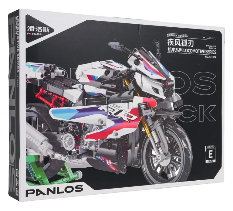 Set Kockica Bijeli Motocikl Trkač, 912 Dijelova 9