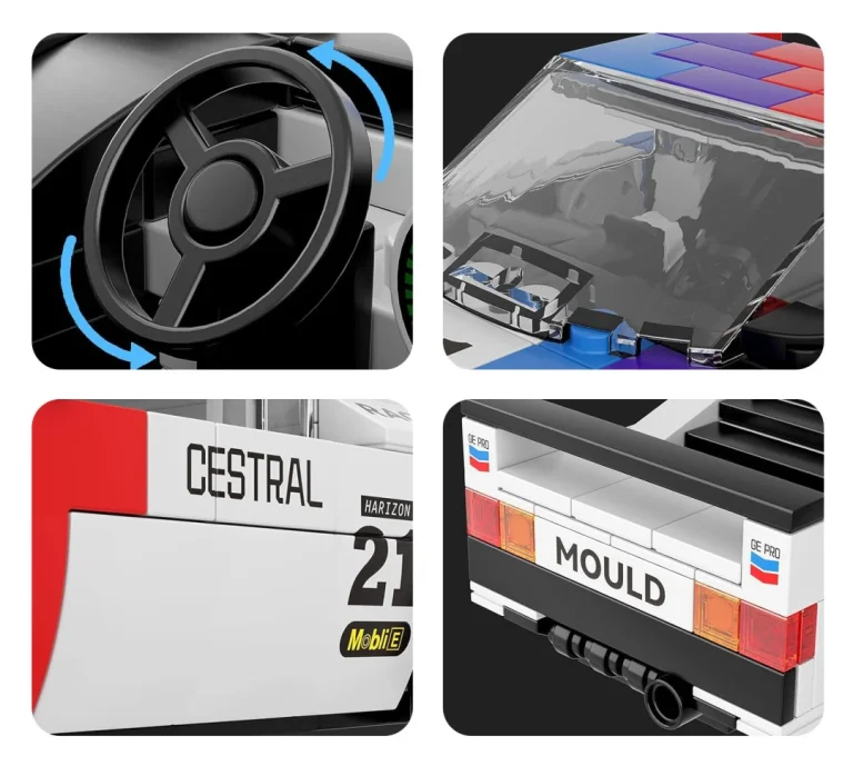 Set Kockica Bijeli Sportski Automobil, 411 Dijelova 6