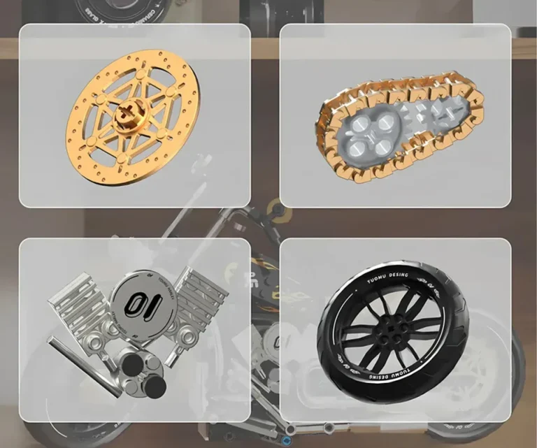 Set Kockica Crni Motocikl, 455 Dijelova 8