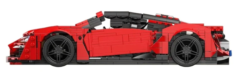Set Kockica Crveni Sportski Automobil, 1311 Dijelova 5