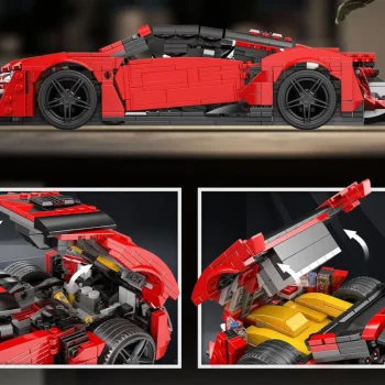 Set Kockica Crveni Sportski Automobil, 1311 Dijelova 7
