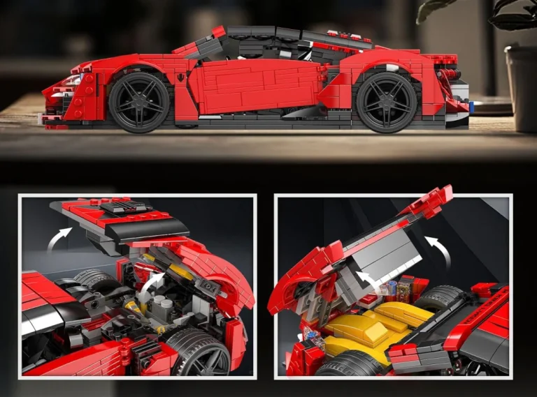 Set Kockica Crveni Sportski Automobil, 1311 Dijelova 7