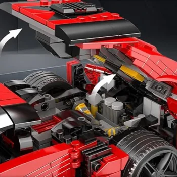 Set Kockica Crveni Sportski Automobil, 1311 Dijelova 8