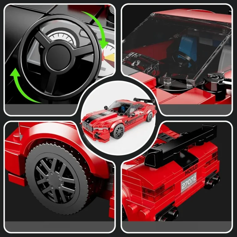 Set Kockica Crveni Sportski Automobil, 494 Dijela 10