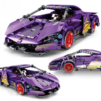 Set Kockica Ljubičasti Sportski Automobil, 470 Dijelova 4