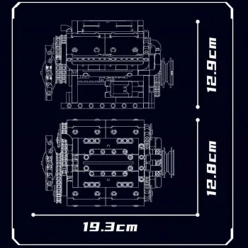 Set Kockica Motor V8, 552 Dijela 8